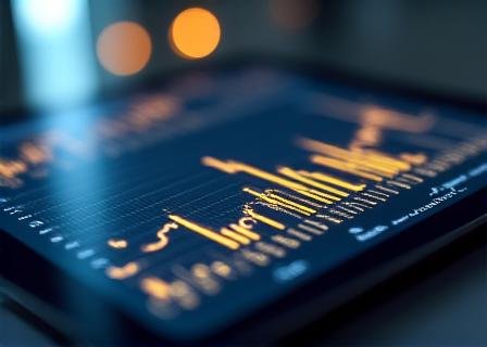 Clean financial data charts on a digital tablet